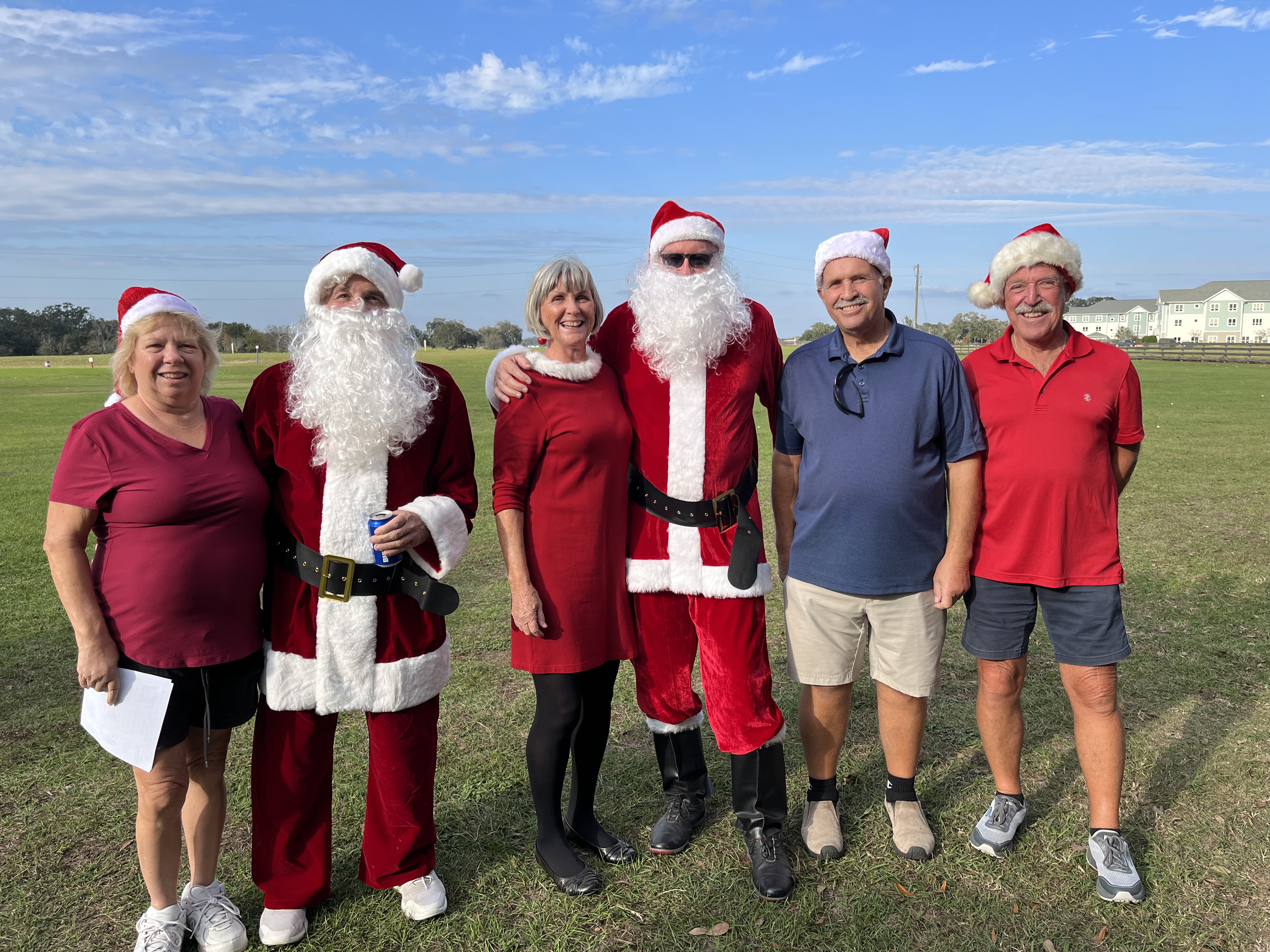 Group photo at a holiday event at Oxford Golf Academy